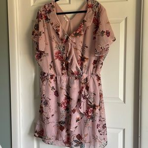 Pink floral dress